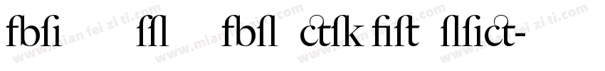 Big Caslon Black Italic字体转换